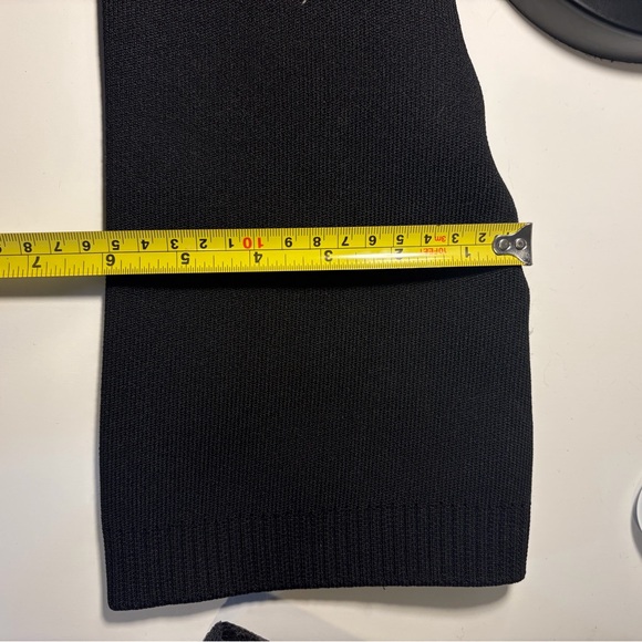 Elegant Black knit Knee-High Women's Boots - Picture 12 of 13